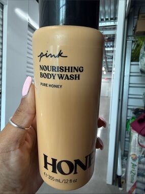 NEW PINK Victoria's Secret Nourishing Body Wash - Pure Honey 12oz